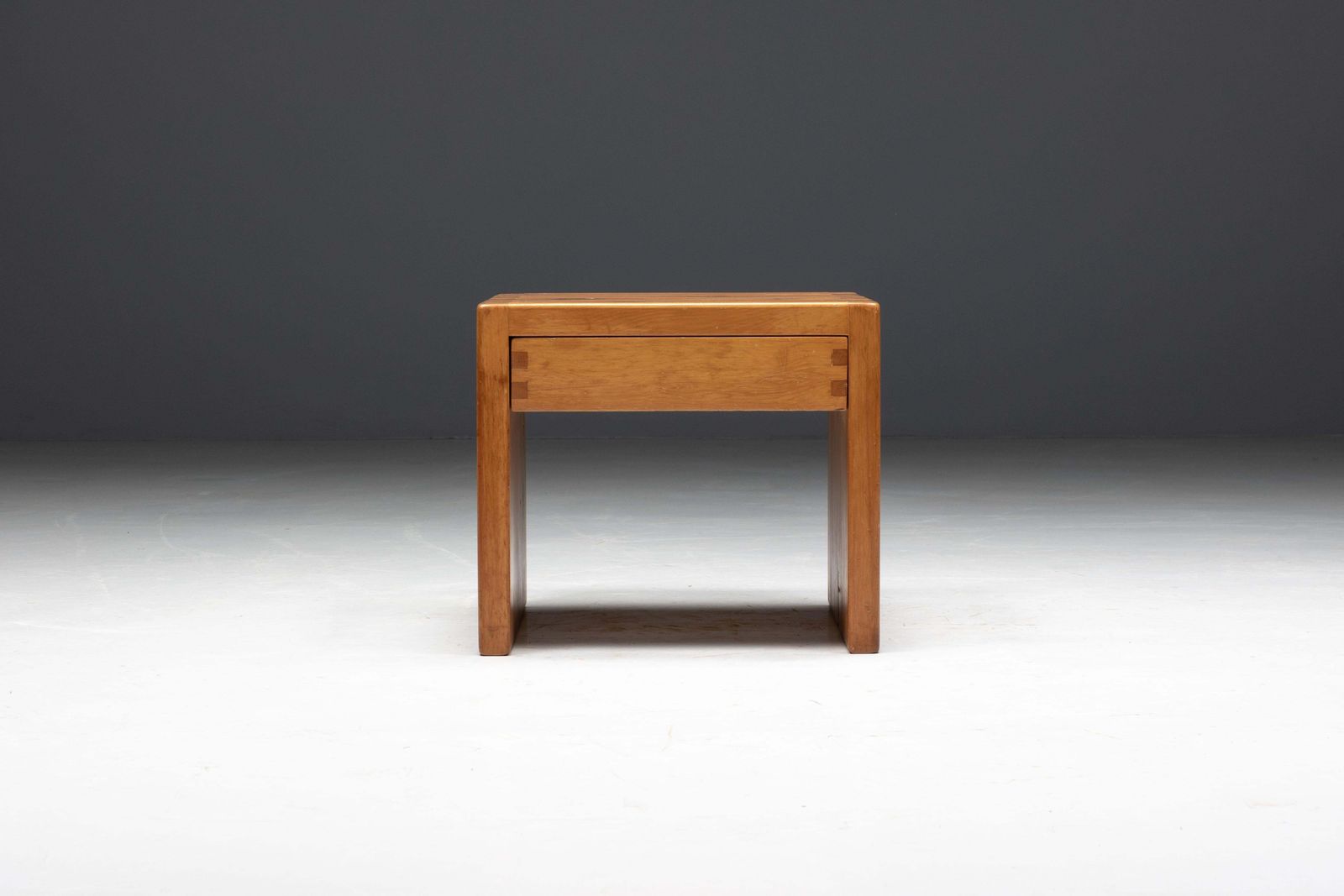 Pine Bedside Table Inspired By Charlotte Perriand, France, 1960s photo 1266.0