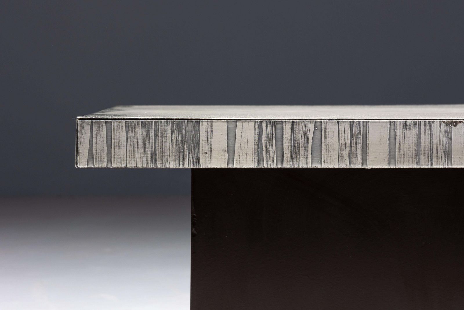 Aluminium Etched Coffee Table By Marc D’haenens, Belgium, 1970s photo vintage