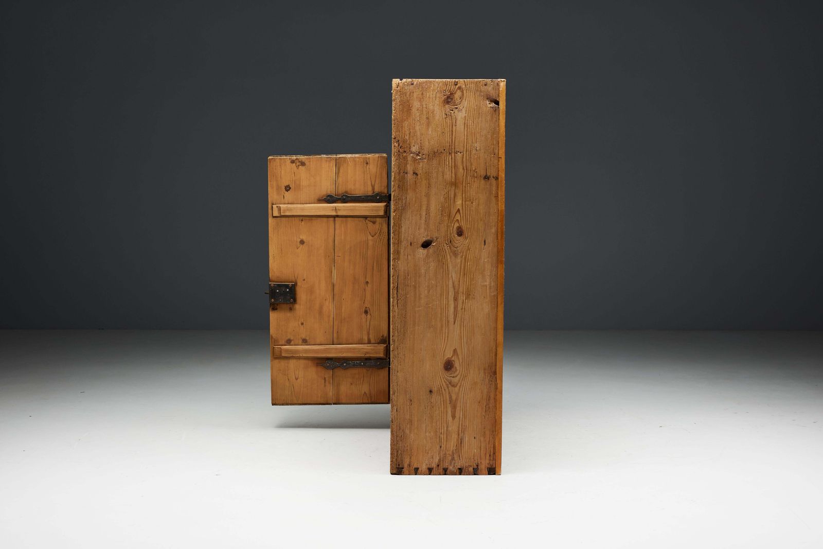 Furniture Brutalist Naive Cabinet, France, Early 19th Century photo