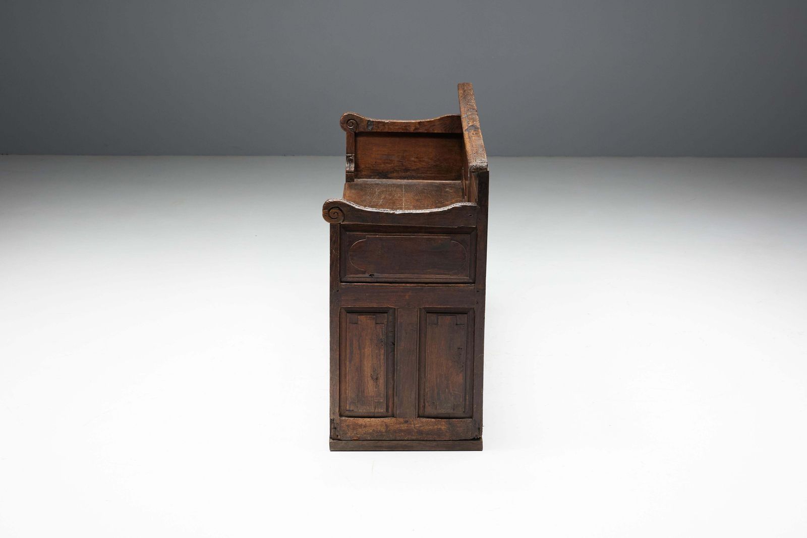 Art Populaire Chest Bench, France, 17th Century photo vintage