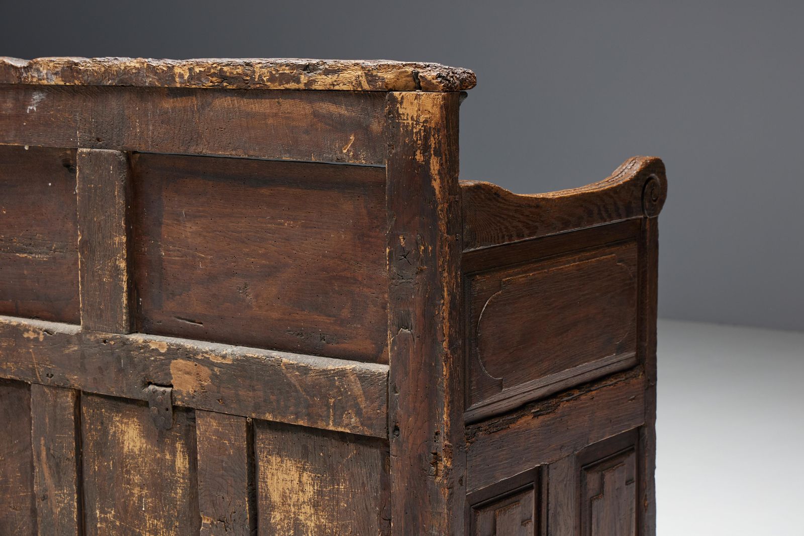 Furniture Art Populaire Chest Bench, France, 17th Century photo