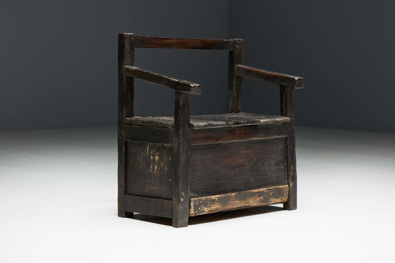 Naive Wabi Sabi Bench, France, 19th Century photo 1939.0