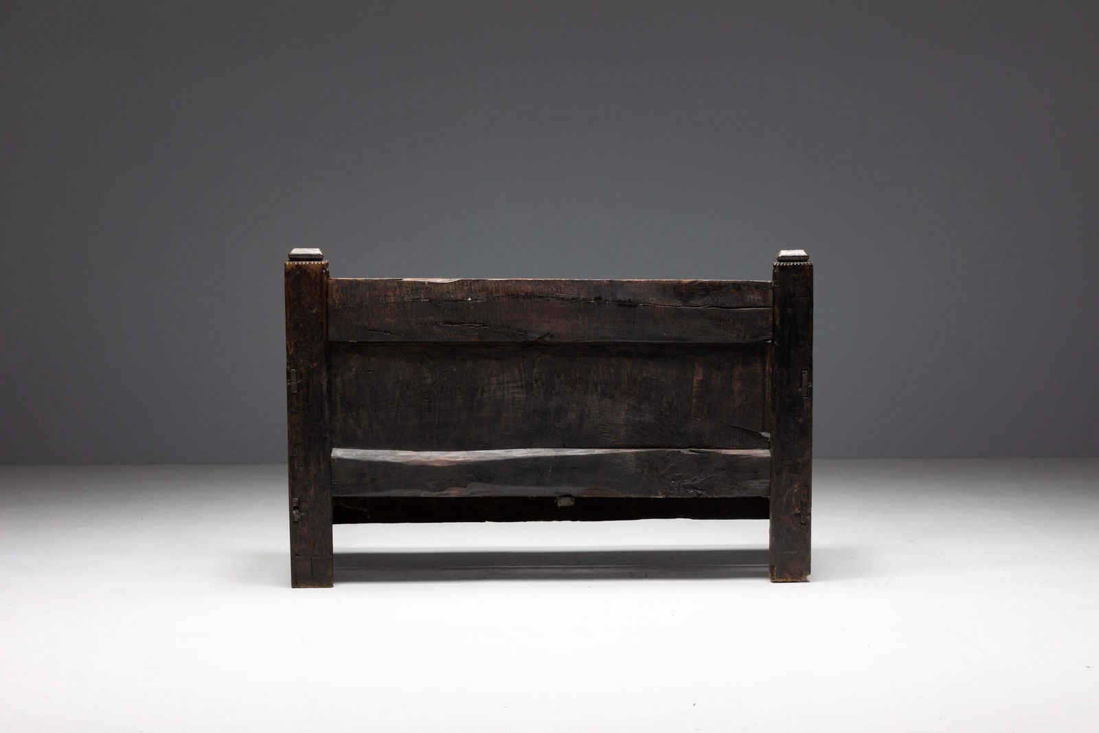 Furniture Rustic Art Populaire Bench, France, 19th Century photo