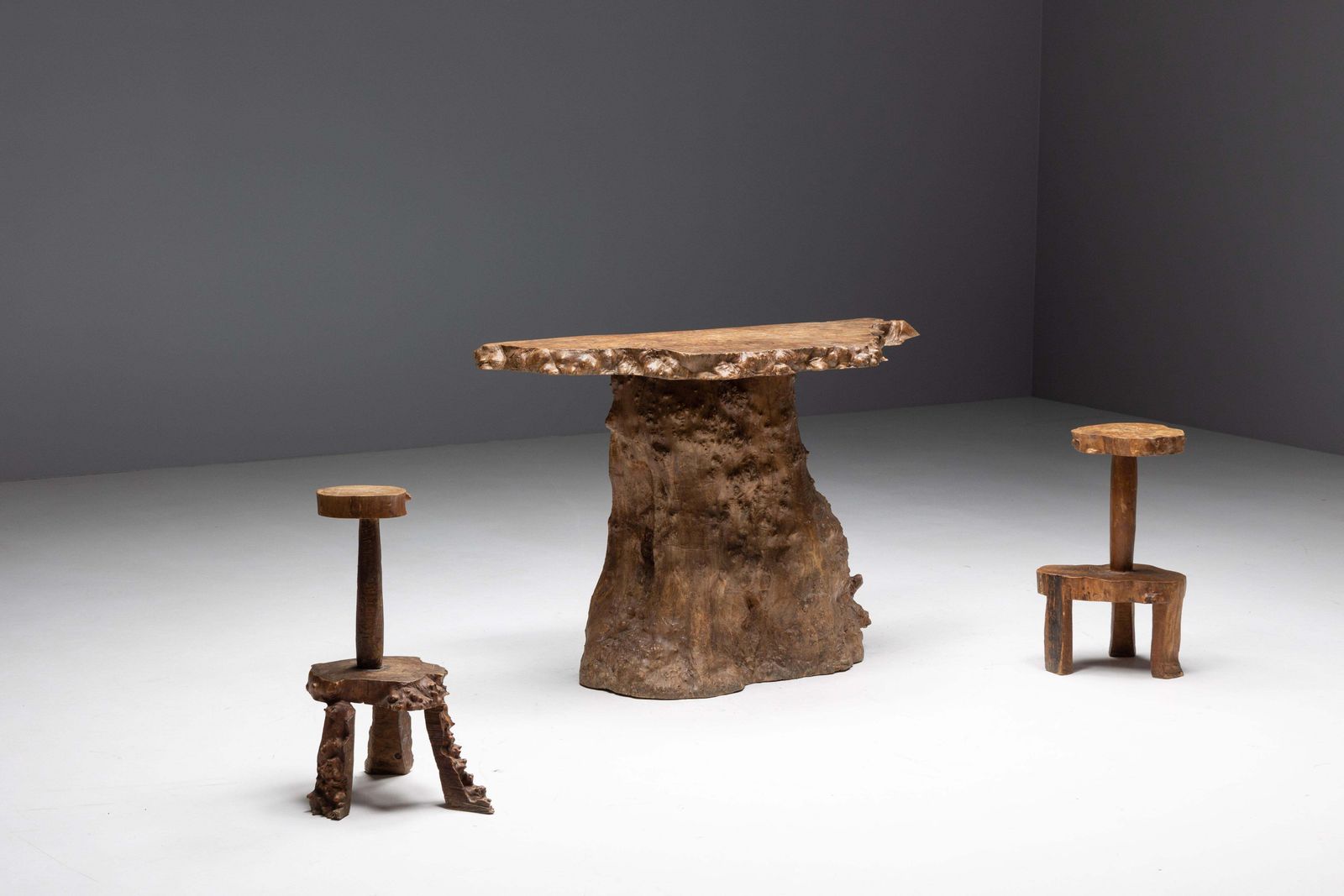 Monoxylite Wabi Sabi Bar Set, France, 1950s photo furniture