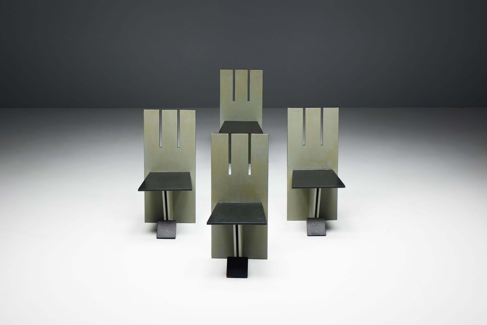 Dining Chairs In The Style Of De Stijl Movement, Netherlands, 1950s photo Furniture