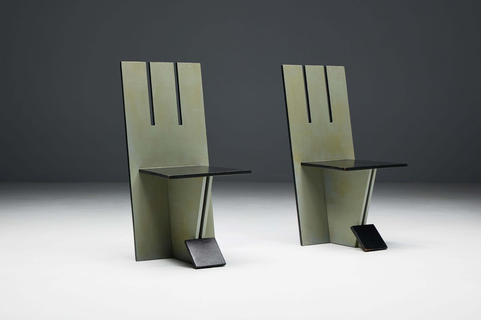 photo furniture Dining Chairs In The Style Of De Stijl Movement, Netherlands, 1950s