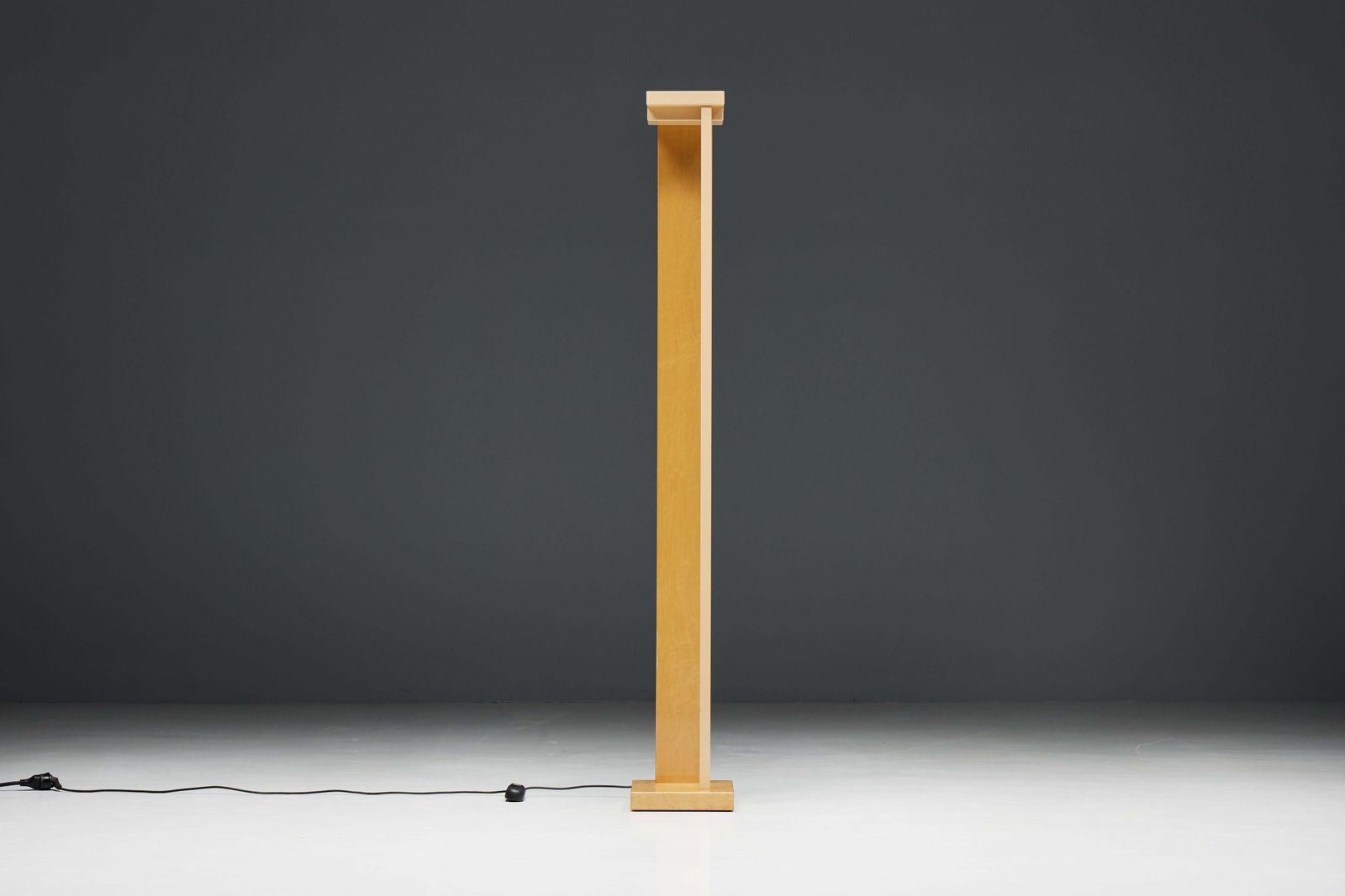 Lacquered Burl Floor Lamp By Paul Michel, Belgium, 1980s photo for sale