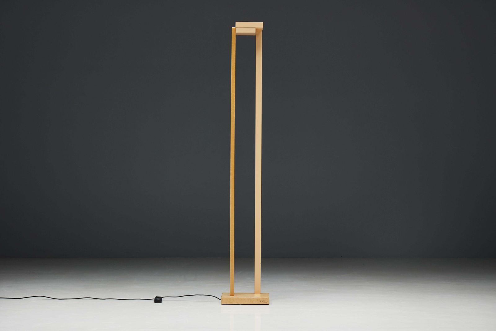 Lacquered Burl Floor Lamp By Paul Michel, Belgium, 1980s photo Lighting