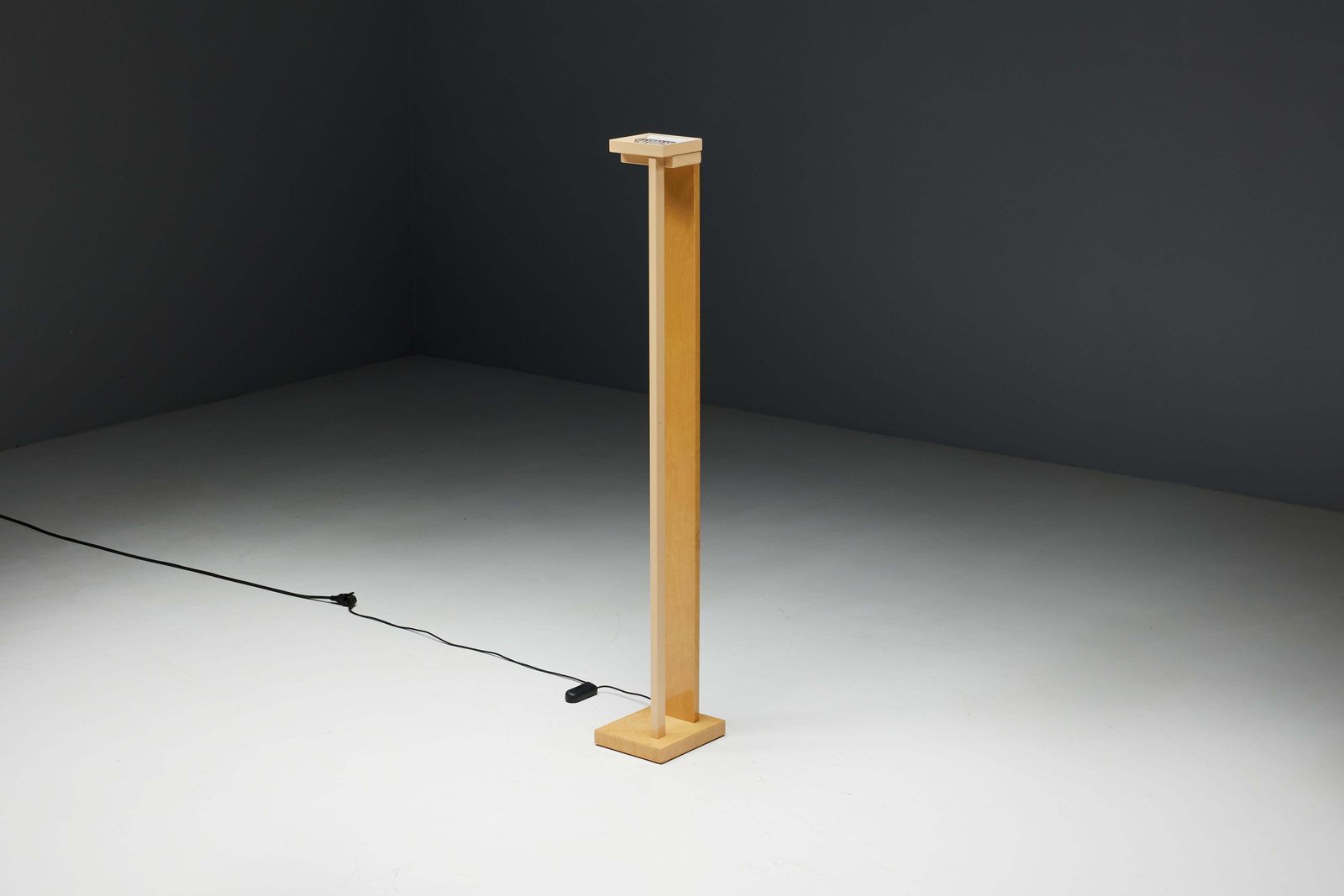 Lacquered Burl Floor Lamp By Paul Michel, Belgium, 1980s photo buy