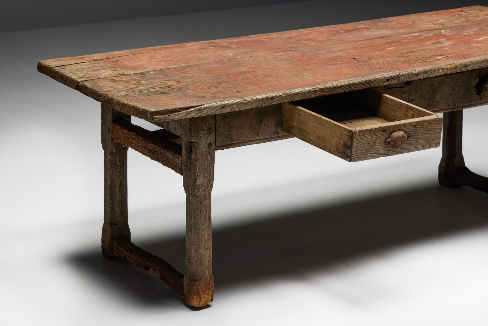 Rustic Travail Populaire Dining Table, France, Early 19th Century photo 6331.0