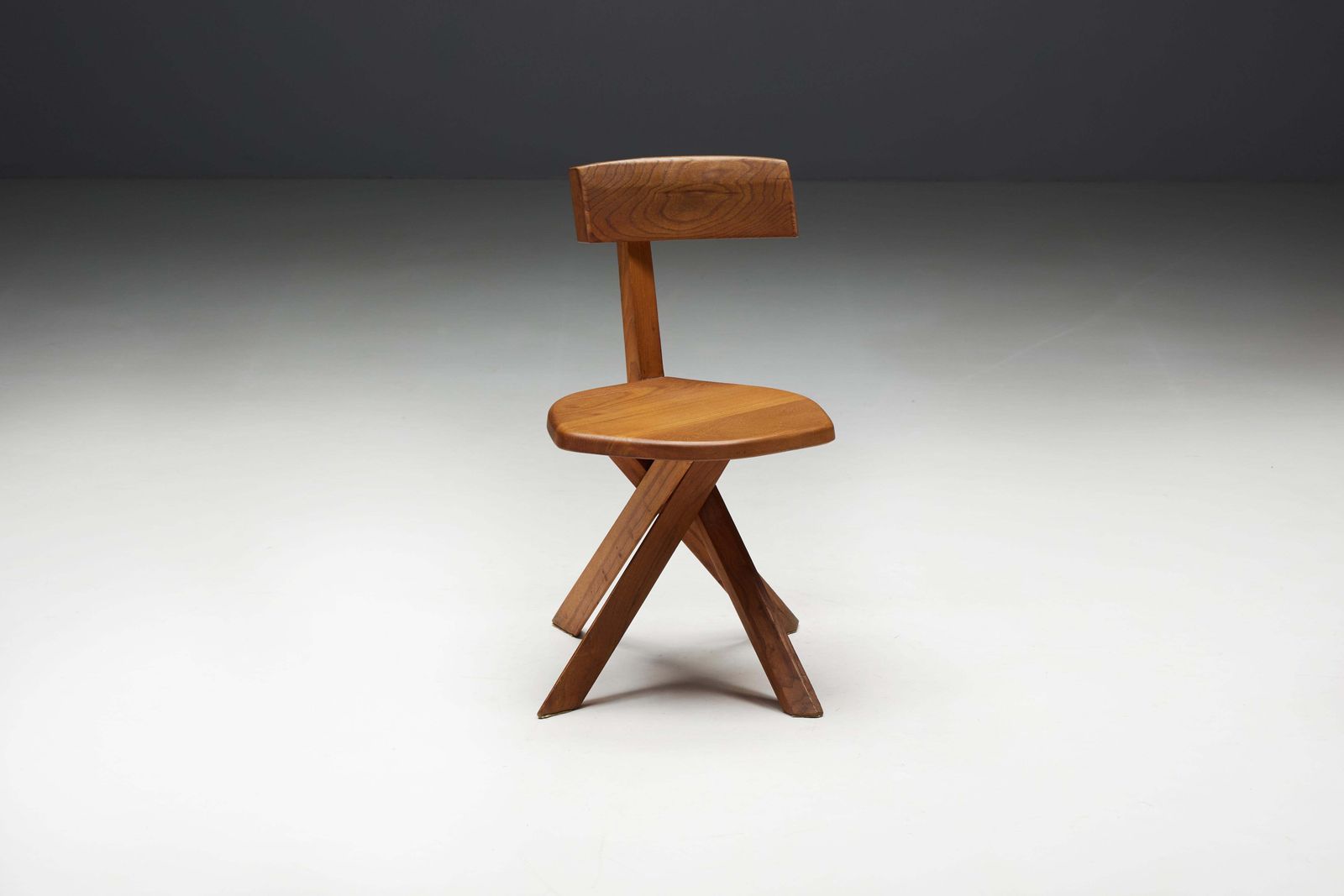 S34 Dining Chairs By Pierre Chapo, France, 1970s photo for sale