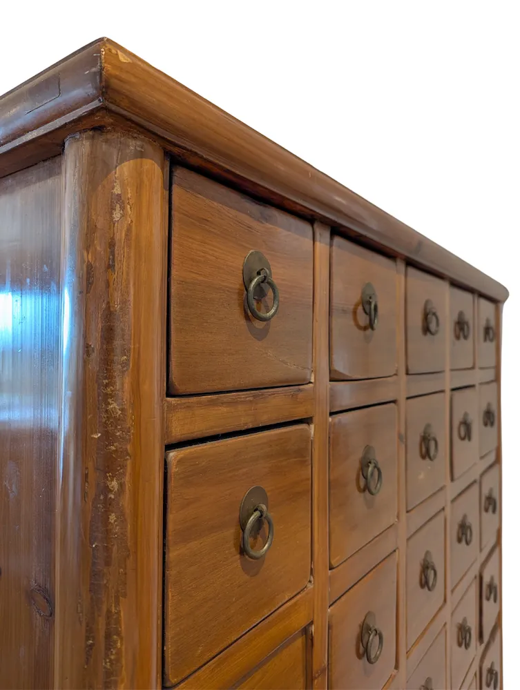 33 Drawer Elmwood Chinese Apothecary Cabinet photo for sale