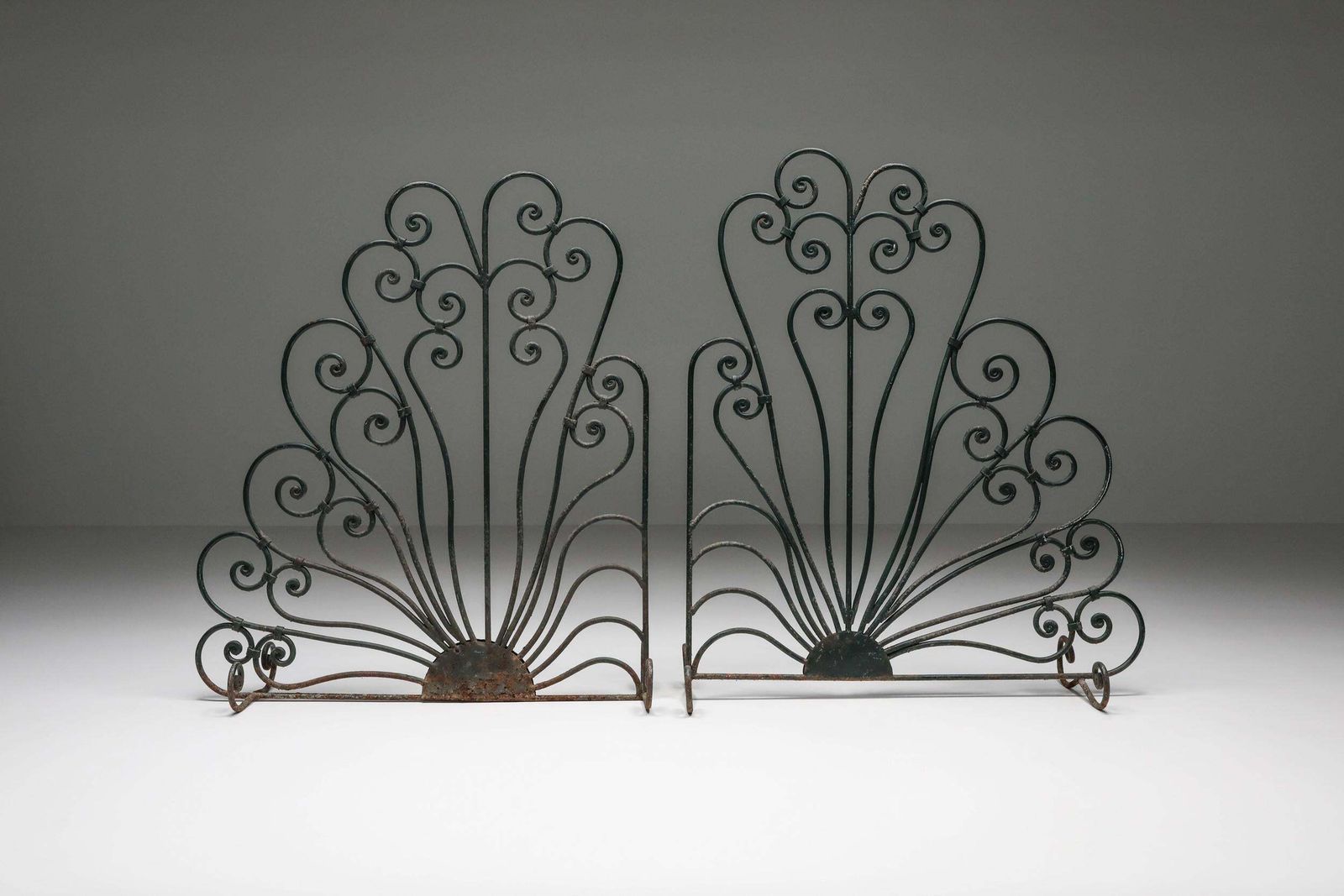 Orientalist Room Divider In Wrought Iron, France, 1900s photo furniture