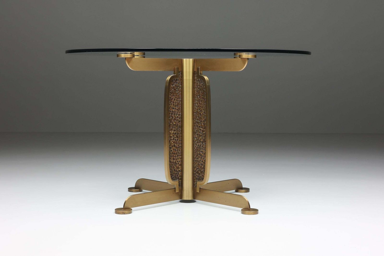 Brass Cast Dining Table By Luciano Frigerio, Italy, 1970s photo 3981.0