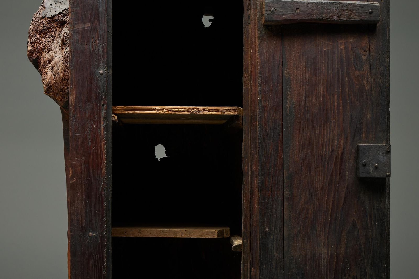 Solid Wood Travail Populaire Cabinet, France, 19th Century photo vintage