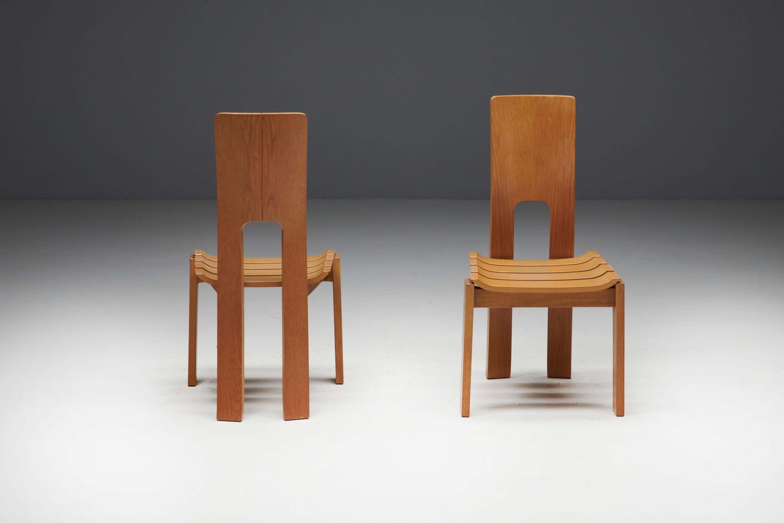 Scandinavian Modern Plywood Dining Chairs, 1970s photo vinterior