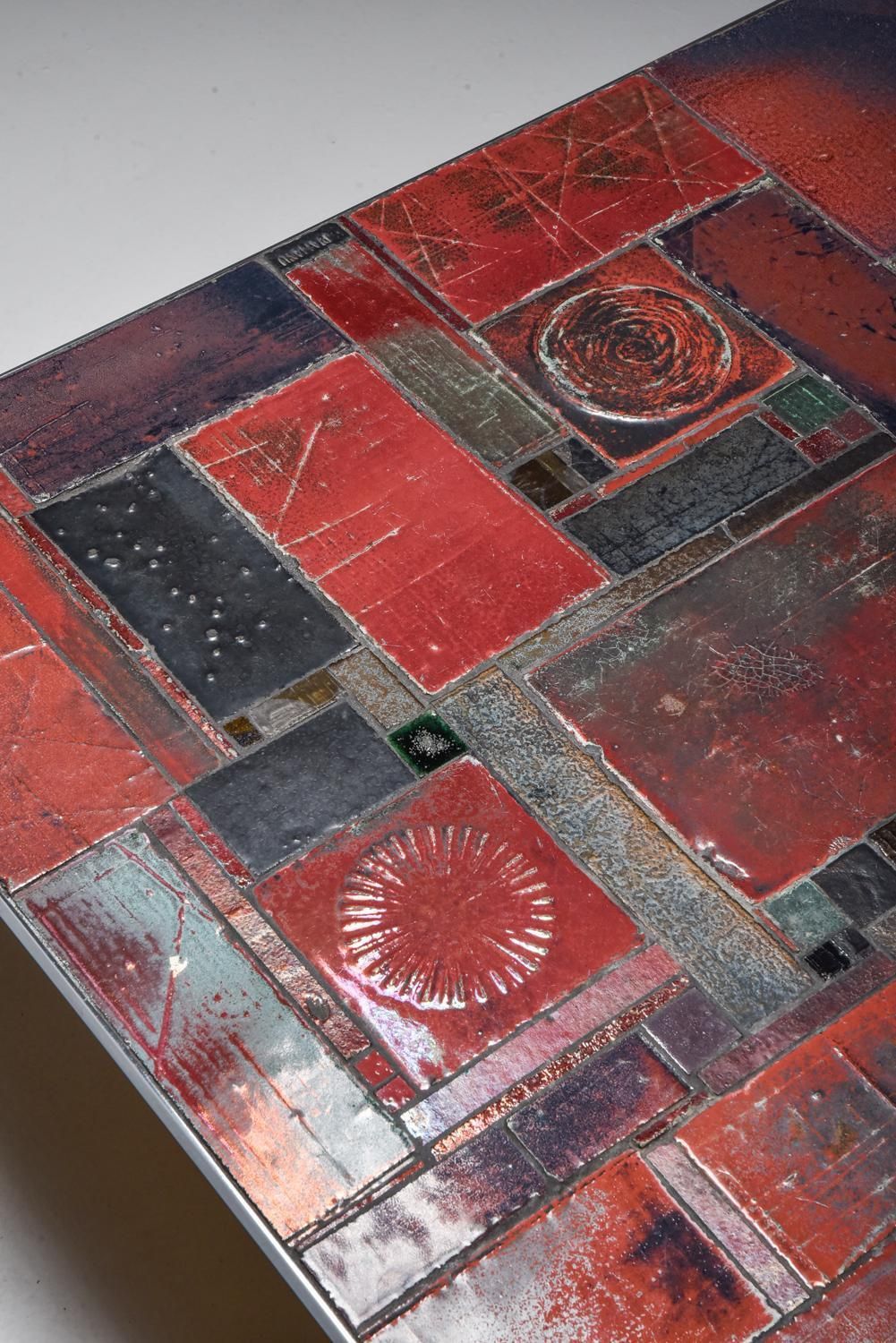 Pia Manu Ceramic Tile Coffee Table photo vintage