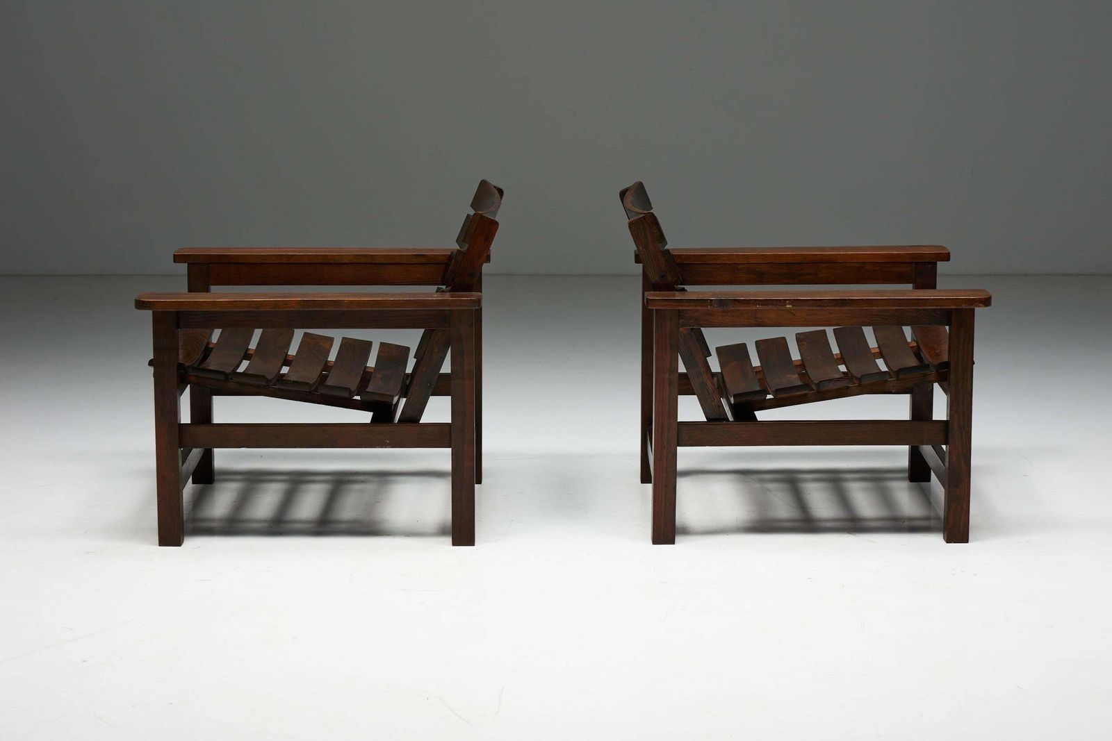 Brutalist Lounge Chairs, France, 1970s photo furniture