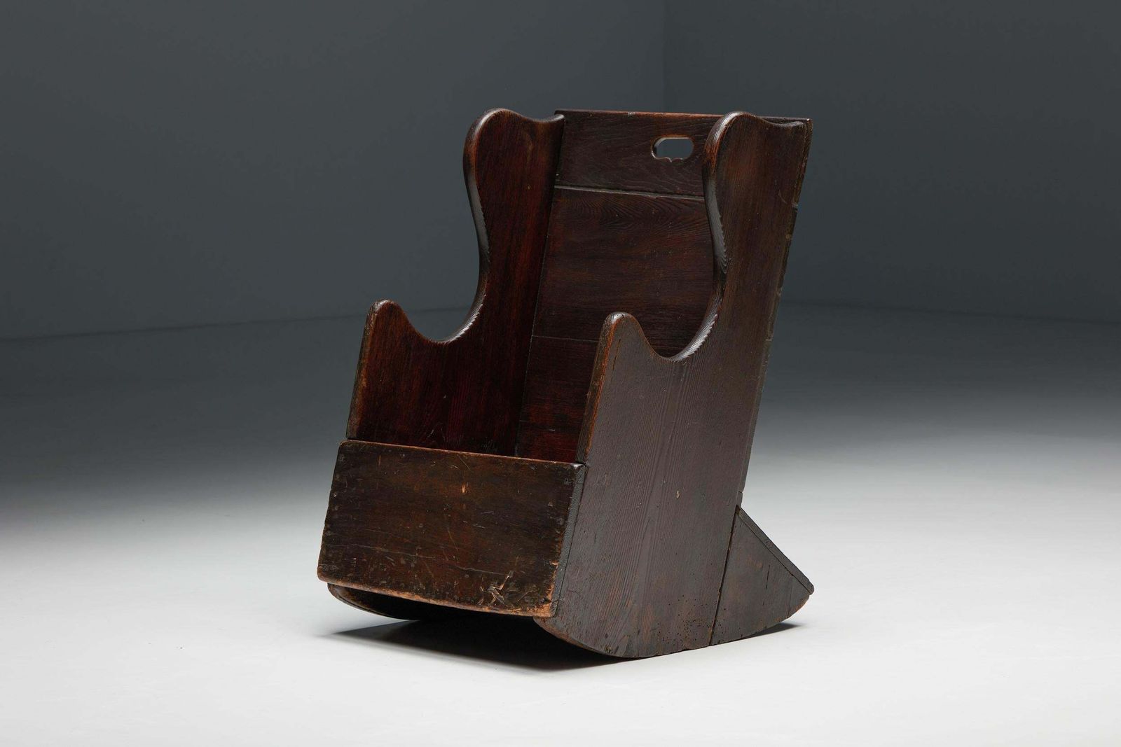 Curved Children's Rocking Chair, France, 19th Century photo furniture