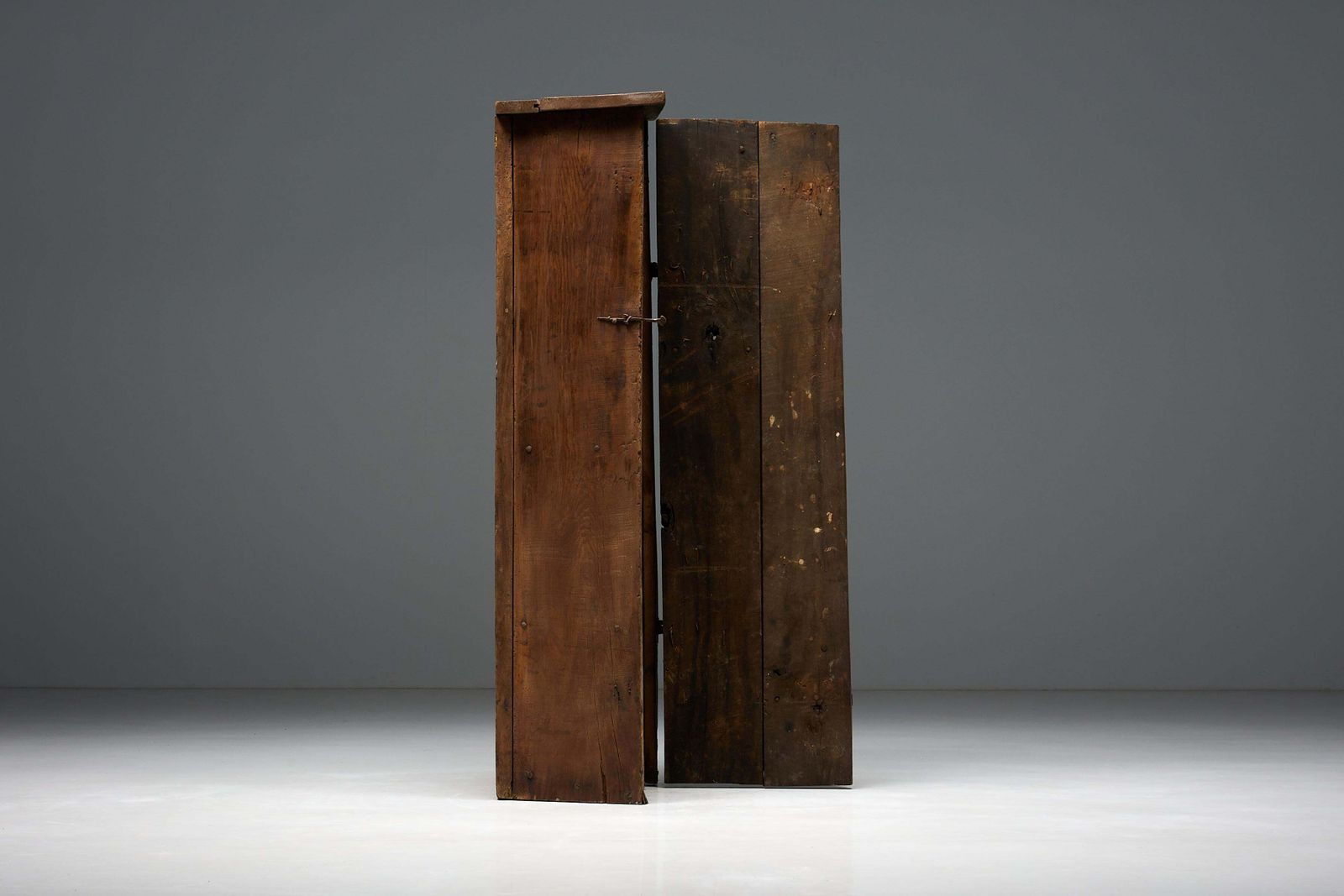Travail Populaire Monoxylite Cupboard, France, 19th Century photo vintage