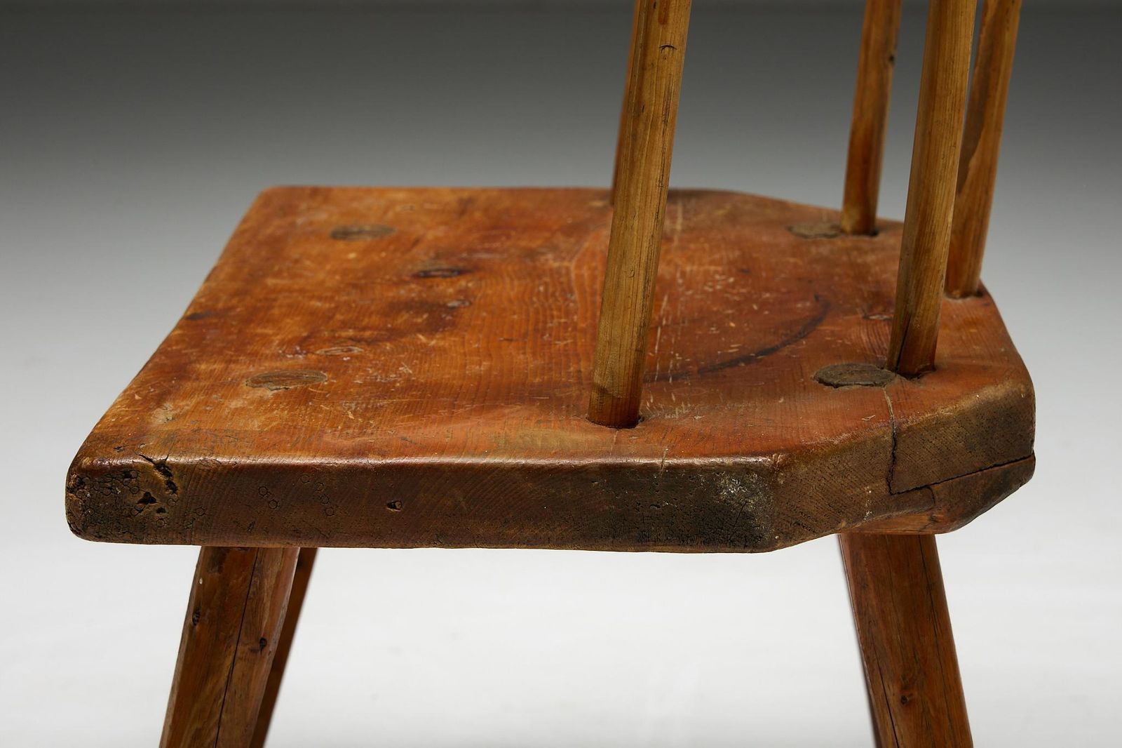 Tyrolean Folk Art Armchair, Austria, 19th Century photo vintage