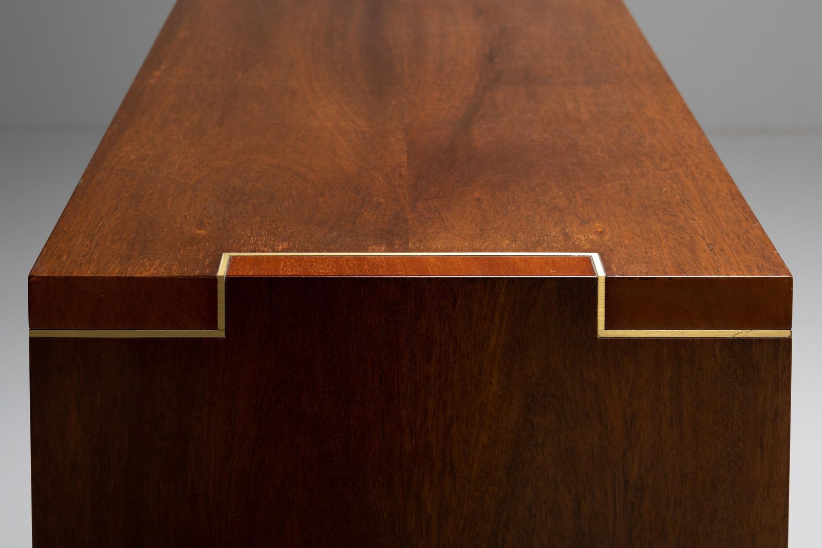 Walnut And Brass Cabinet By Pierre Balmain, France, 1980s photo buy