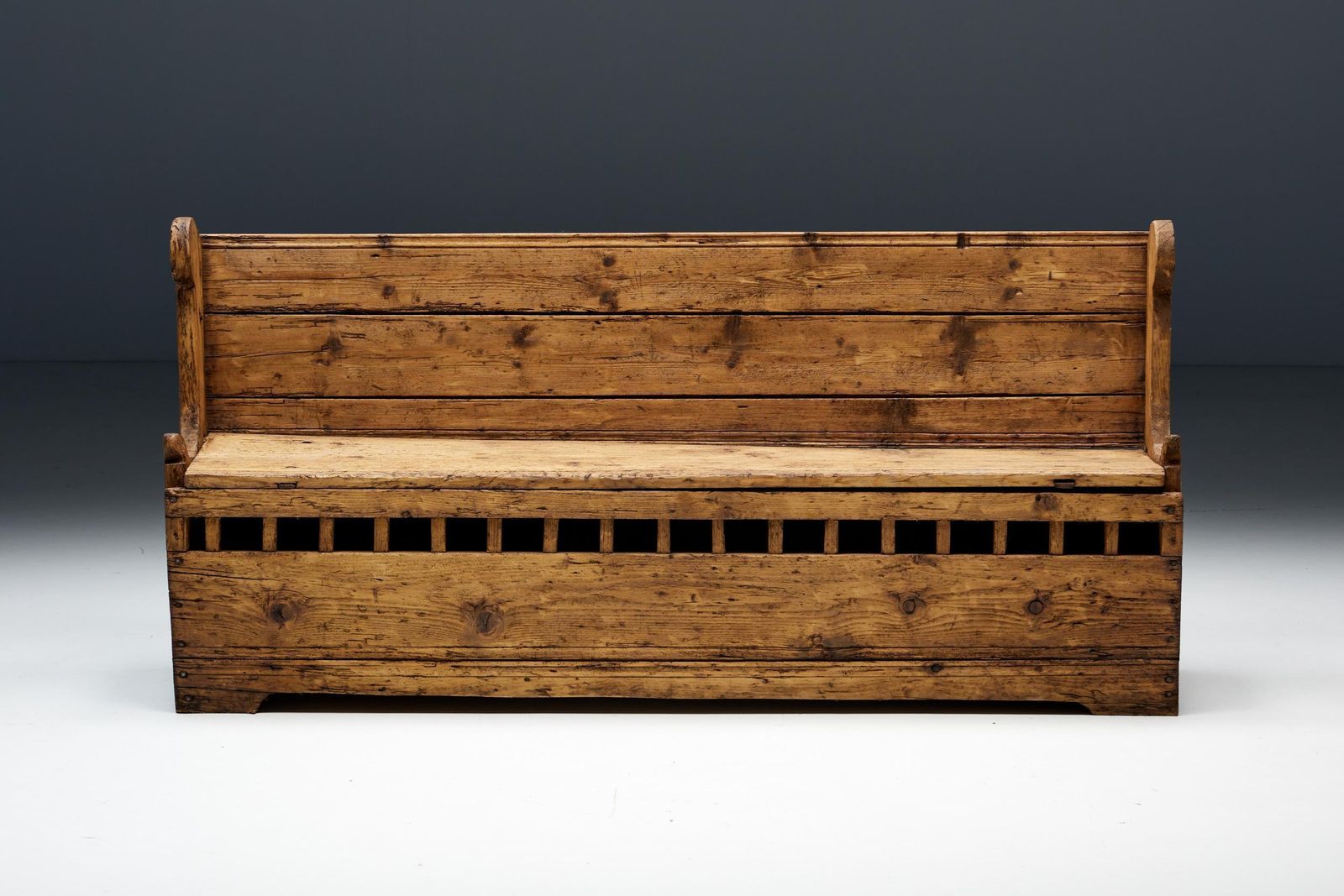 Folk Art Bench Haute Savoie, France, 19th Century photo furniture