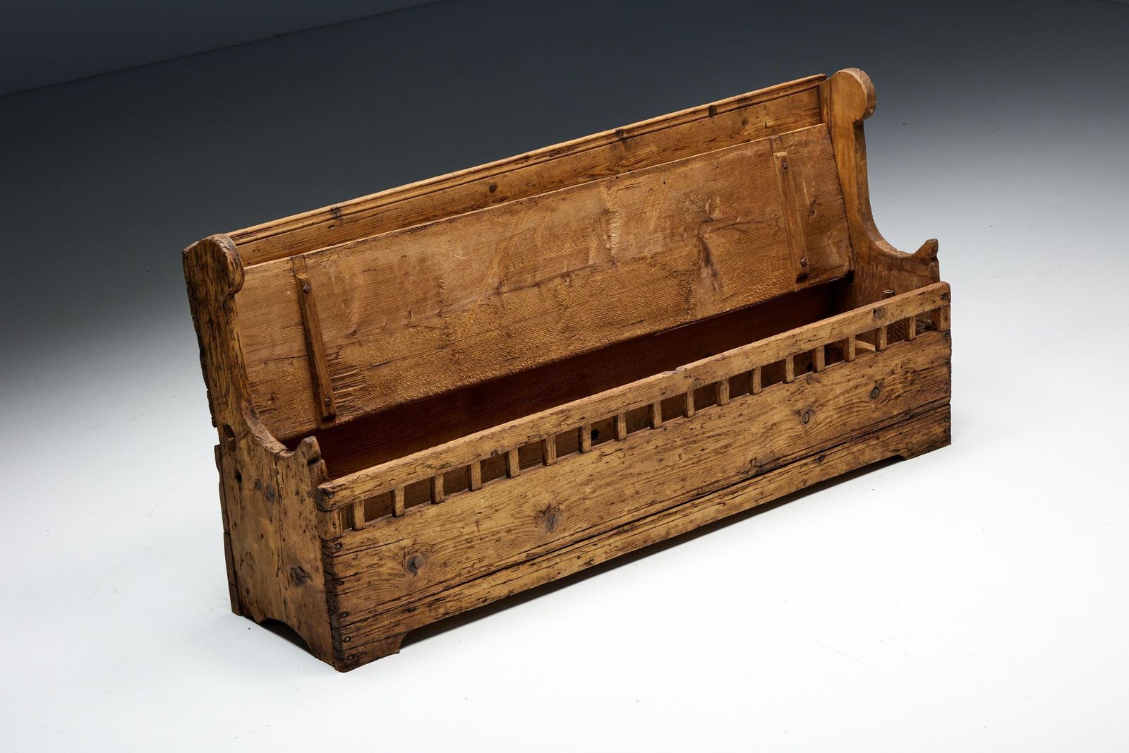 Folk Art Bench Haute Savoie, France, 19th Century photo Furniture