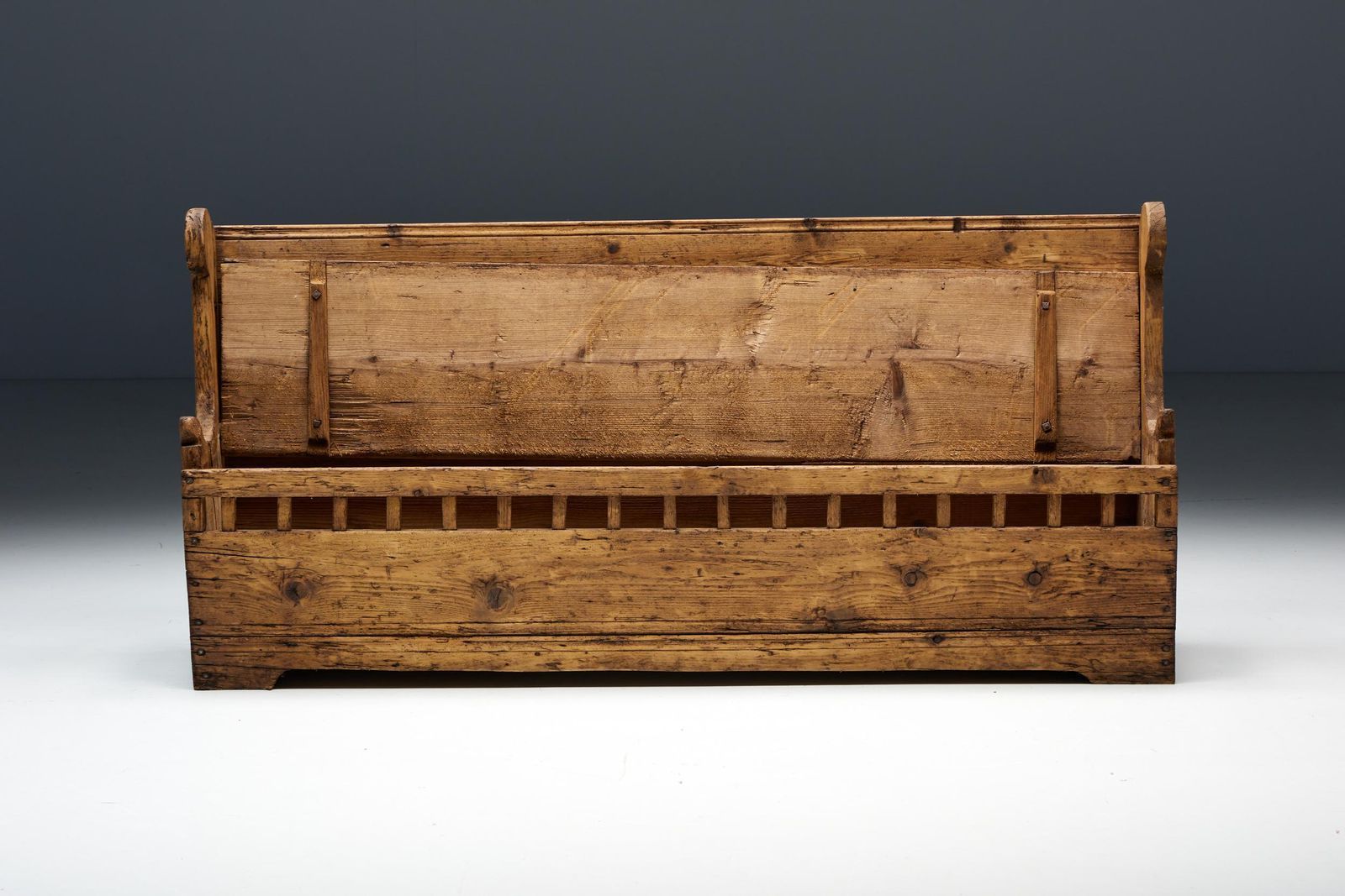 photo for sale Folk Art Bench Haute Savoie, France, 19th Century