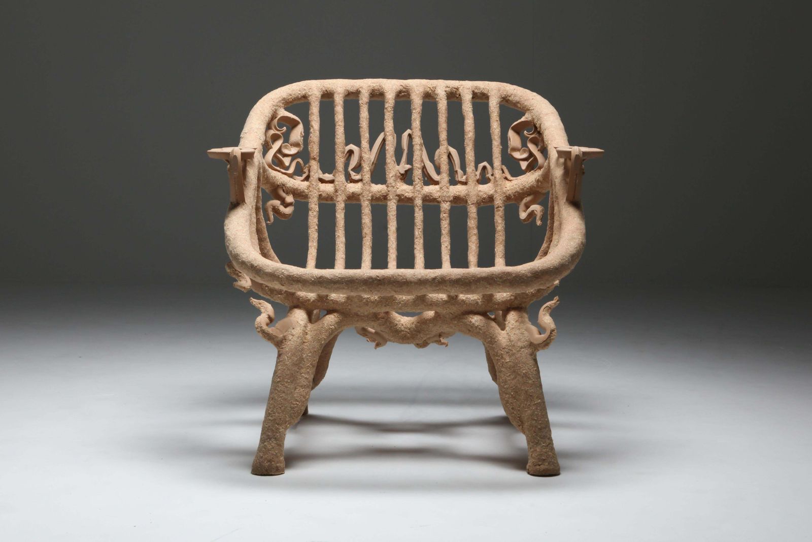 'Goo Lounge Chair' Wooden Chair With Ornamental Features, Schimmel & Schweikle photo furniture