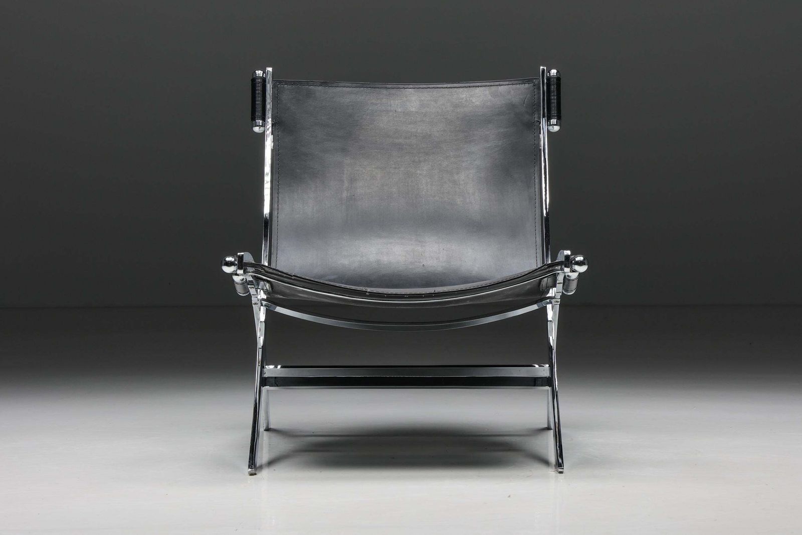 Ilva Design Lounge Chair Model Cuba, Black Leather, Denmark, 2000s photo vinterior