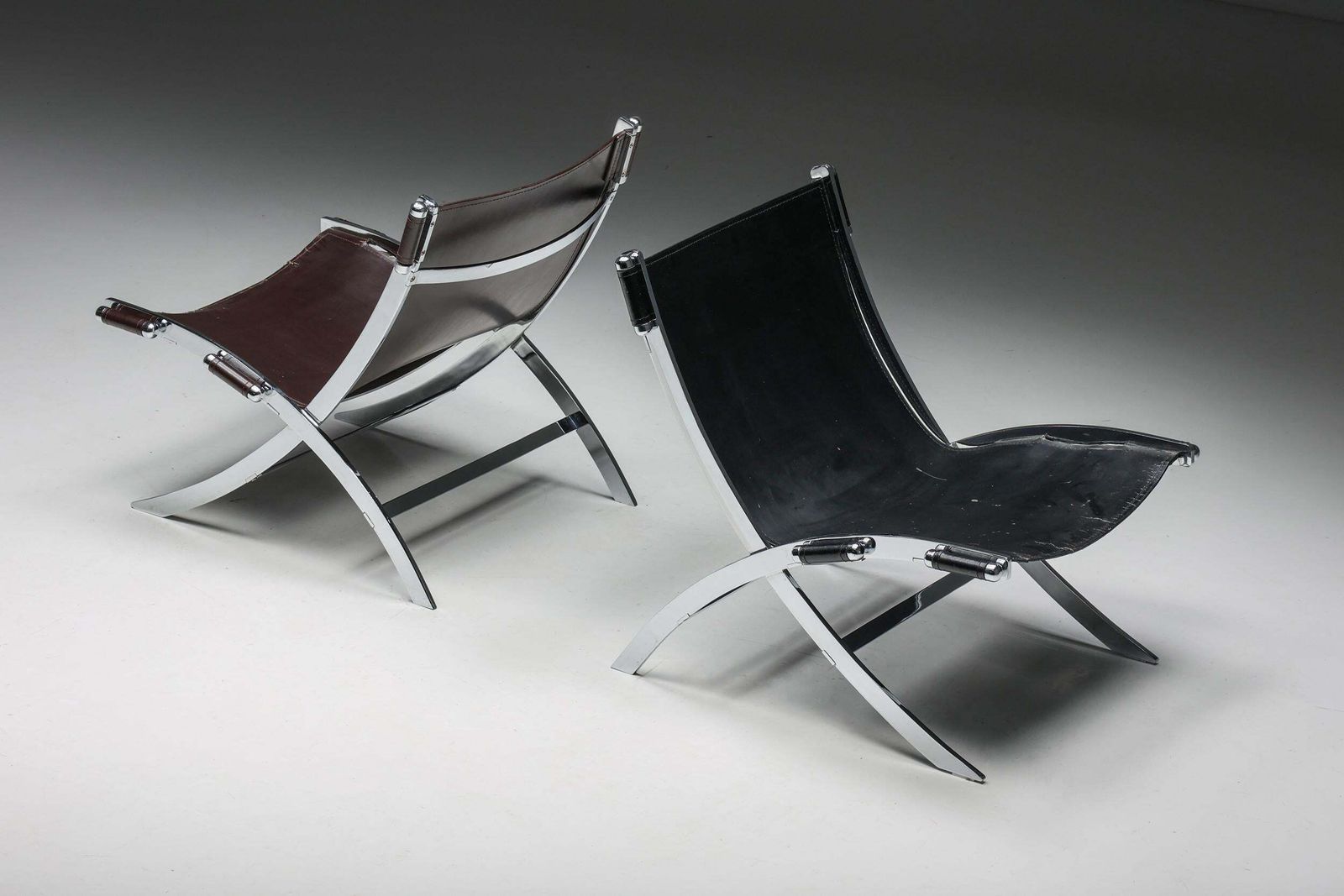 photo vinterior Ilva Design Lounge Chair Model Cuba, Burgundy Leather, Denmark, 2000s