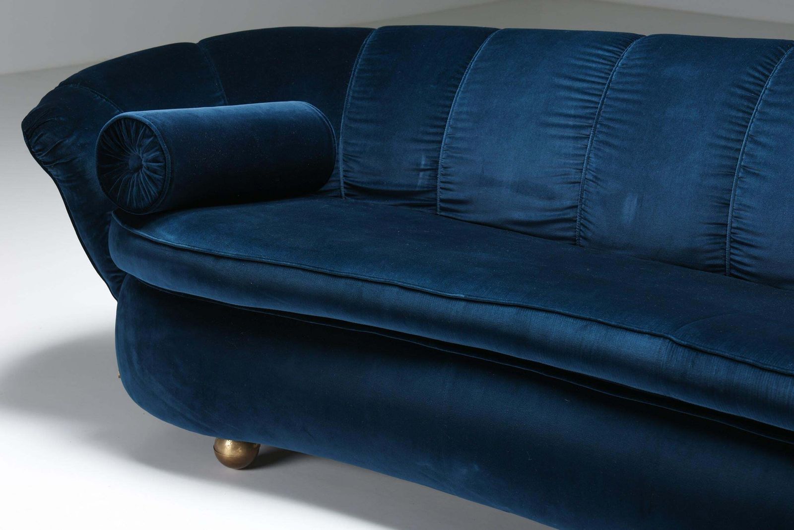 photo for sale Velvet Sofa Attributed To Marzio Cecchi, Italian Design, Glam Canape, 1970's