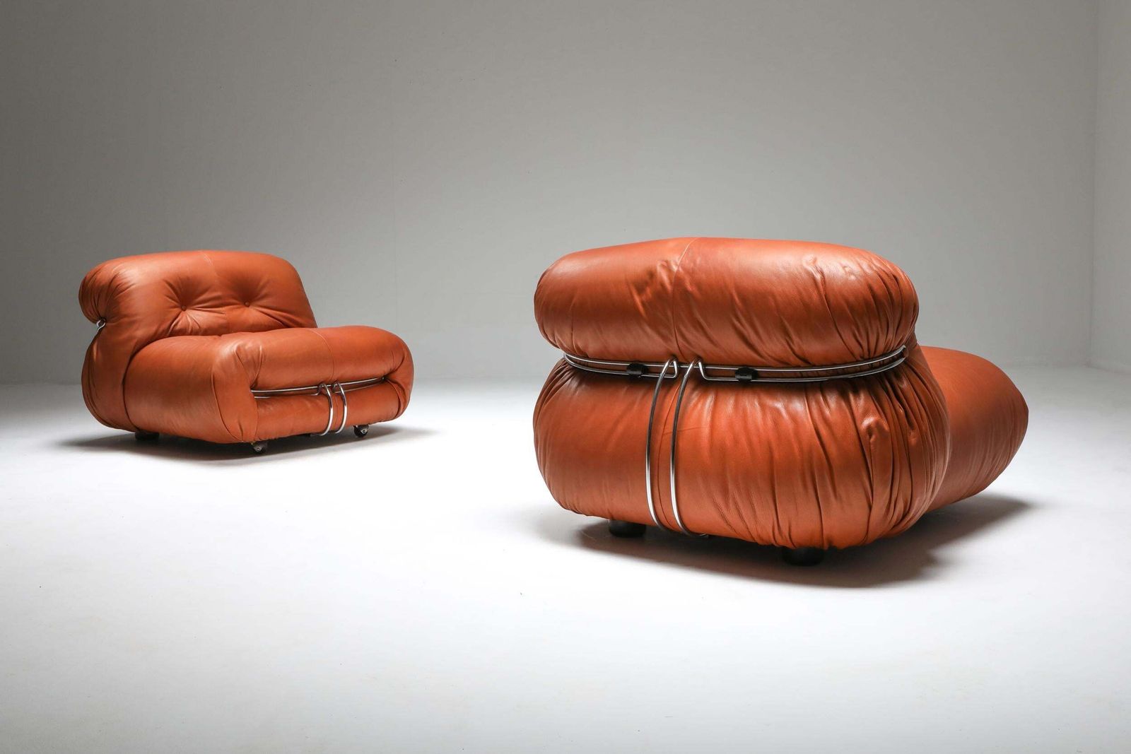 Afra And Tobia Scarpa For Cassina 'Soriana' Pair Of Lounge Chairs, 1970's photo Furniture
