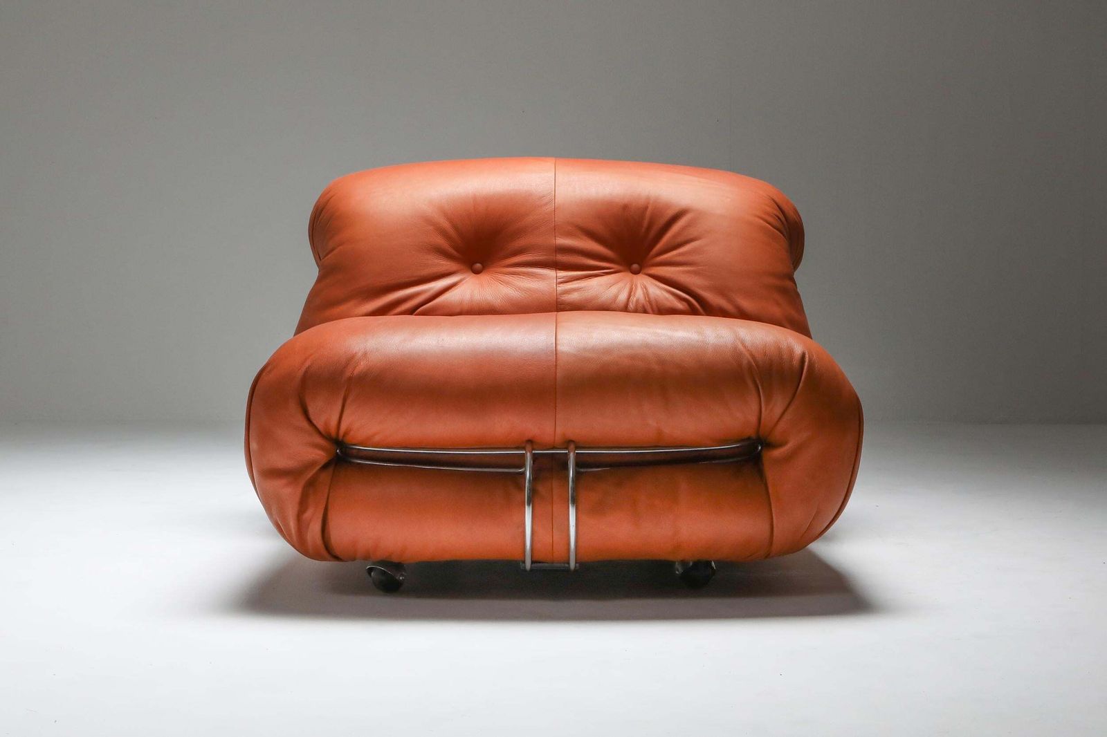 Afra And Tobia Scarpa For Cassina 'Soriana' Pair Of Lounge Chairs, 1970's photo vintage
