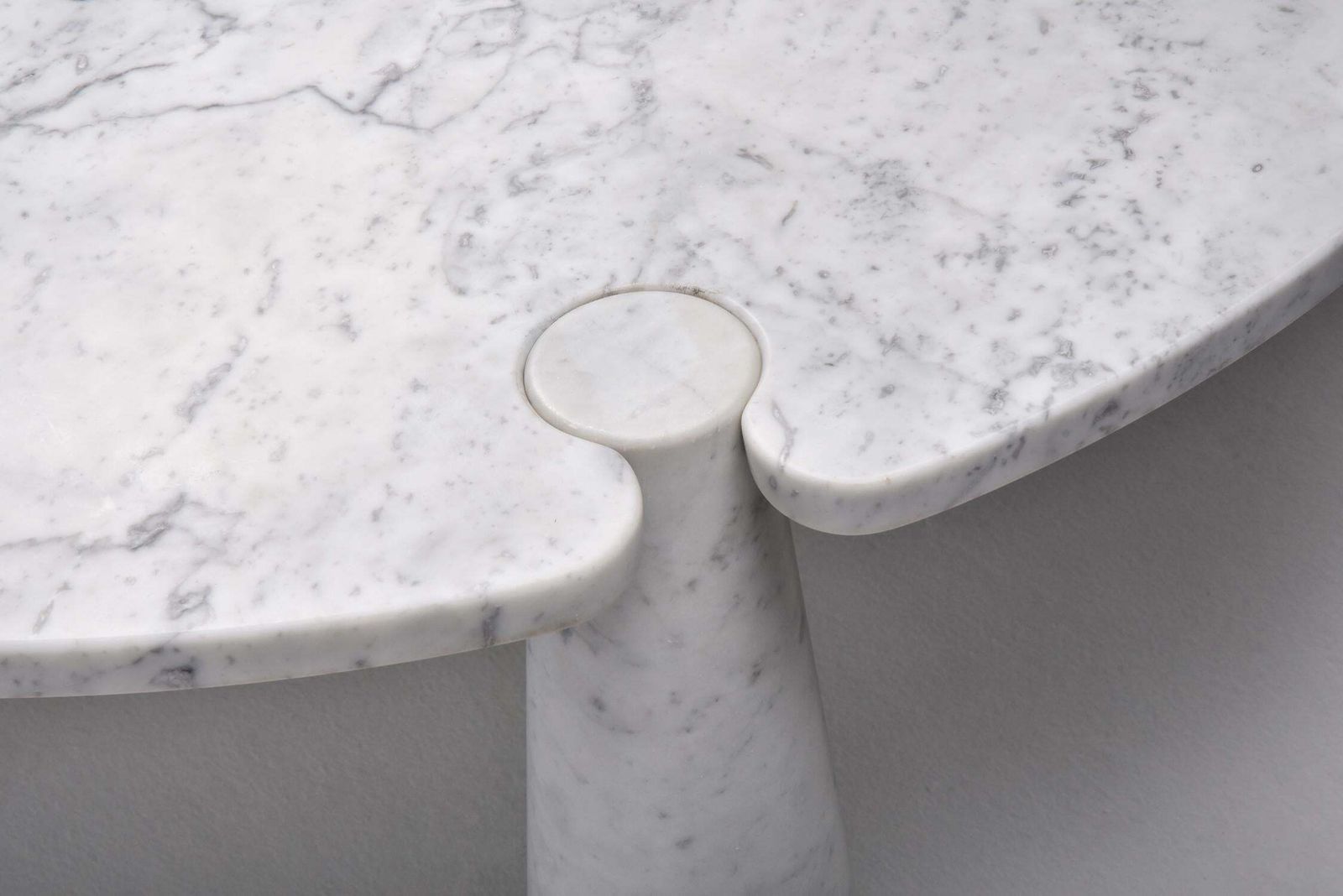 Angelo Mangiarotti 'Eros' Round Marble Dining Table, Italy, 1970s photo vintage