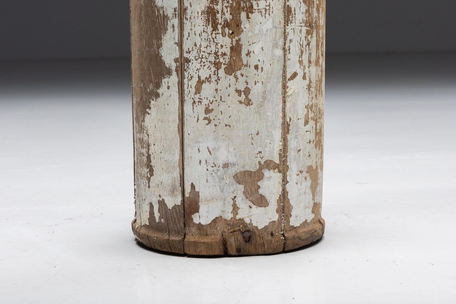 photo for sale Pair Of Partly Patinated Wooden Columns, 19th Century