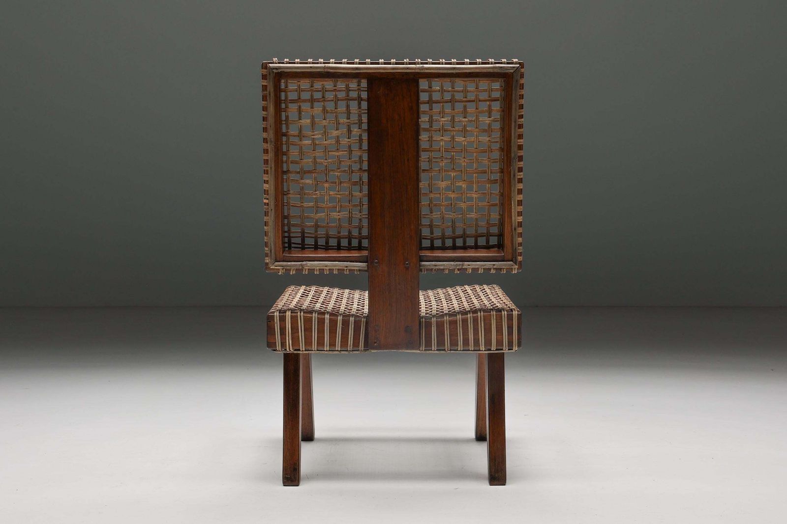 photo furniture Pierre Jeanneret, Rare Armless Easy Chair, Chandigarh, 1955