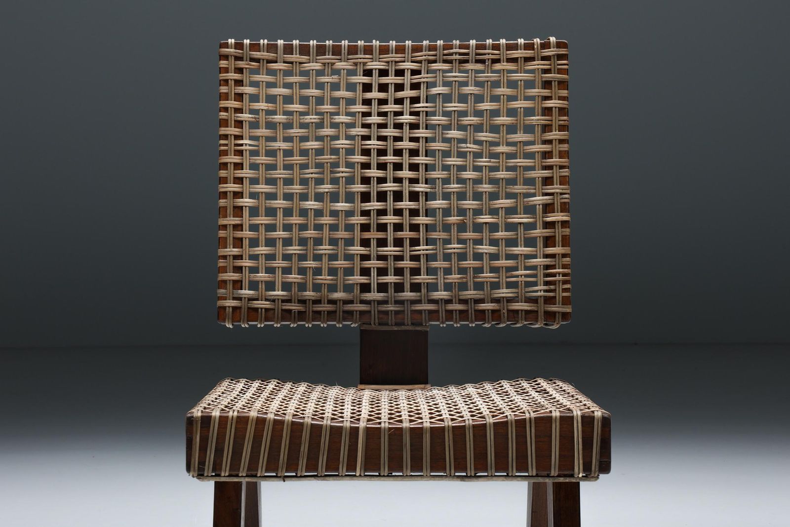 Furniture Pierre Jeanneret, Rare Armless Easy Chair, Chandigarh, 1955 photo