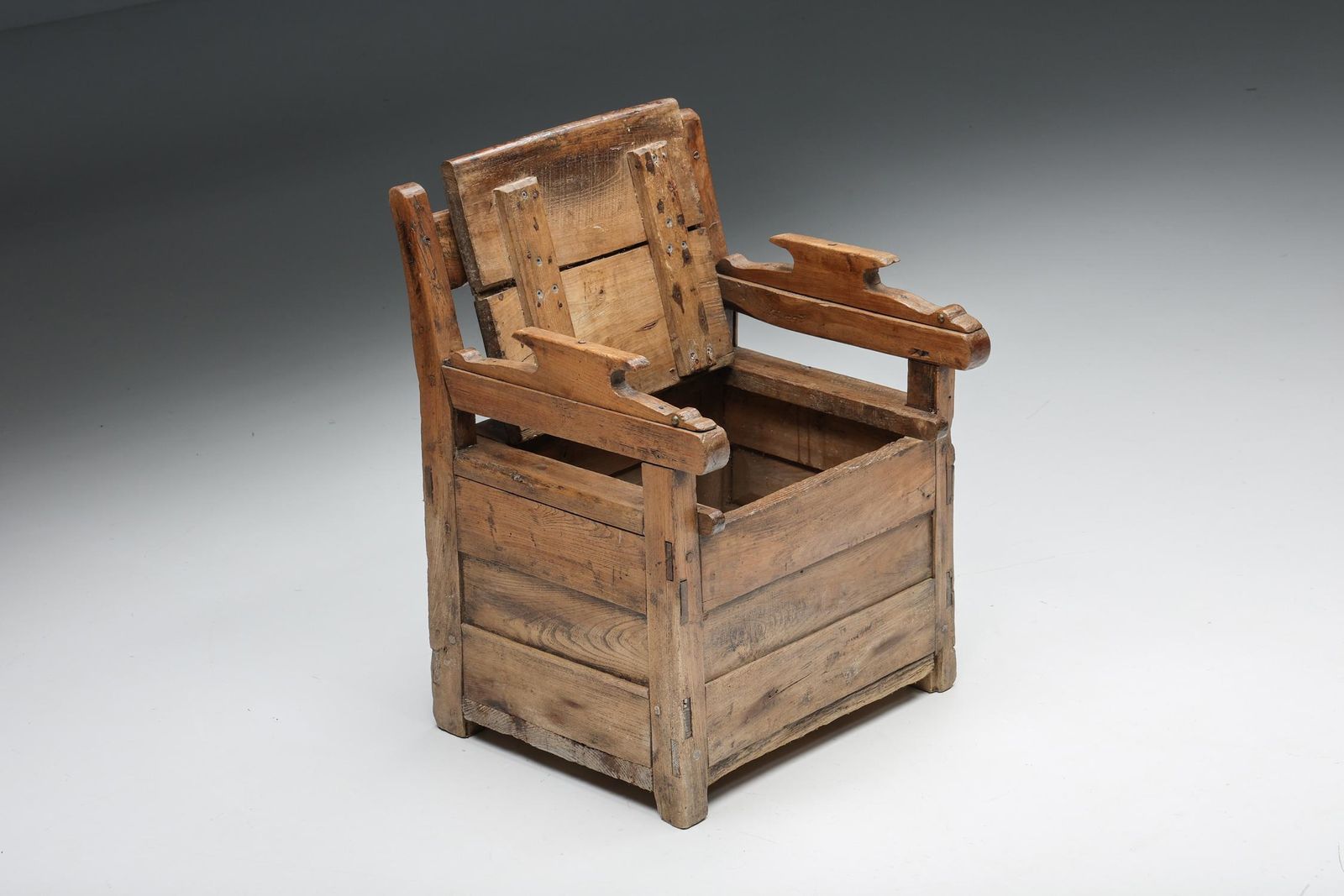 Wooden Armchair With Storing Space, France, 1872 photo vinterior