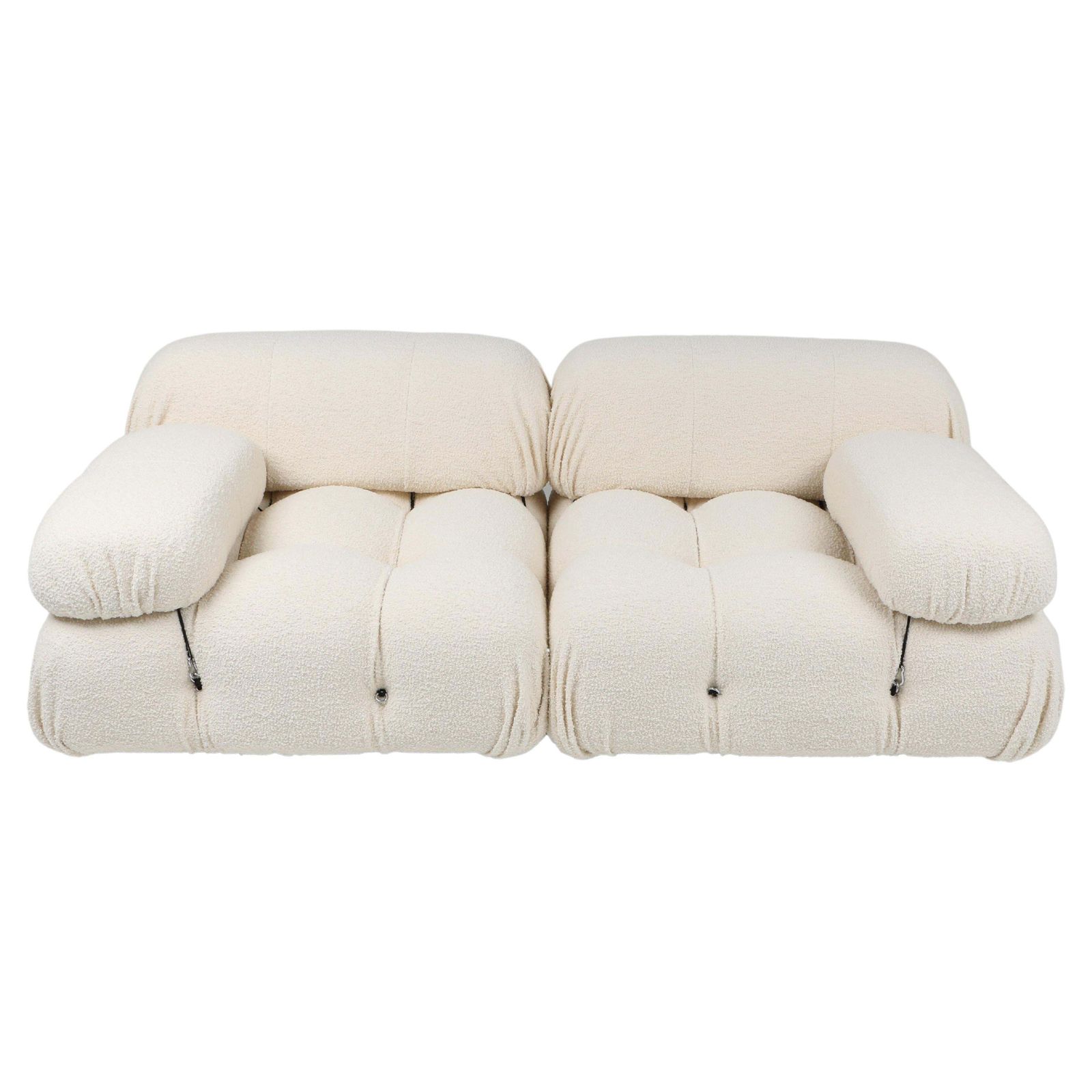 Camaleonda Sofa Set In Boucle Wool With Armrests By Mario Bellini, 1970's