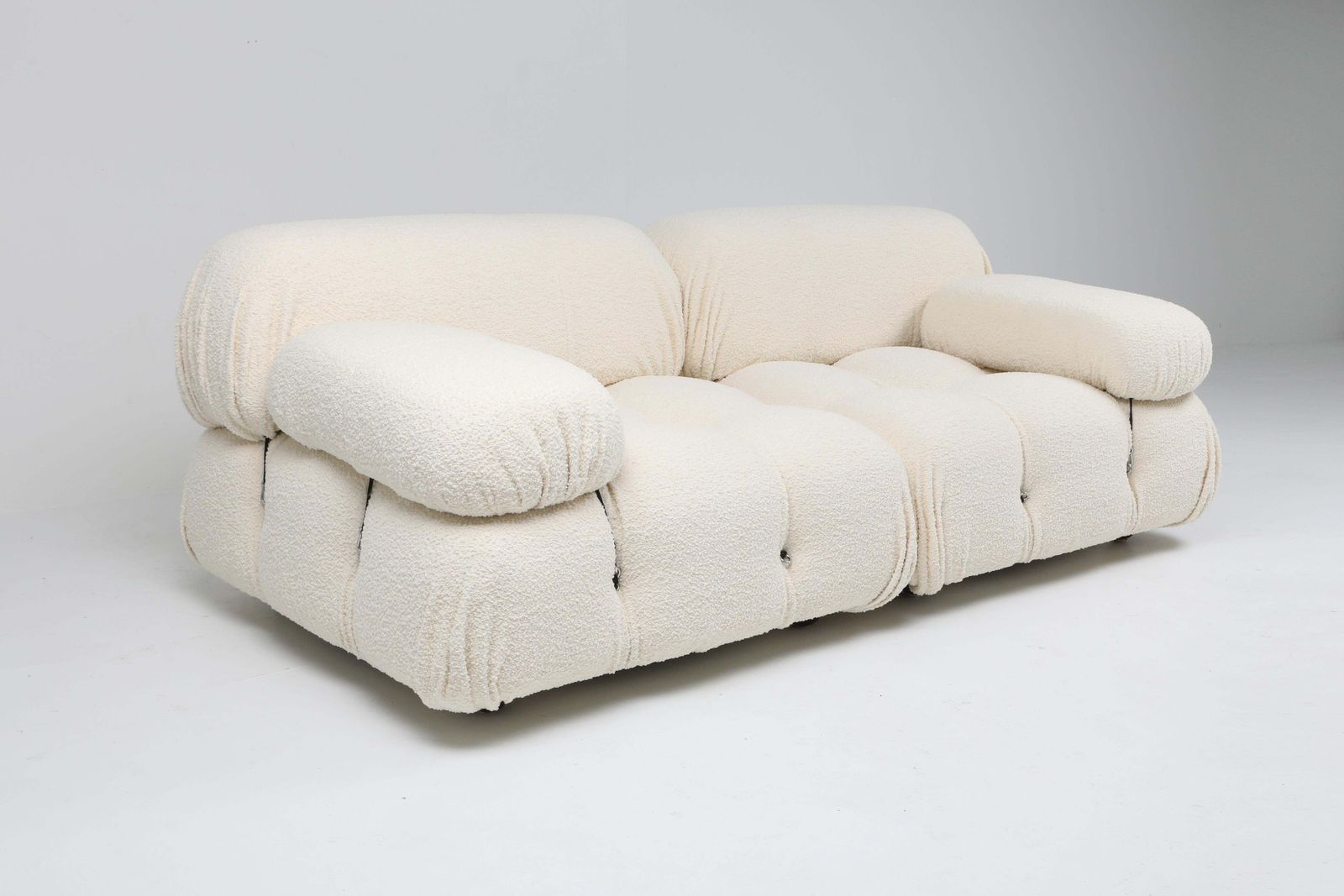 Camaleonda Sofa Set In Boucle Wool With Armrests By Mario Bellini, 1970's photo furniture