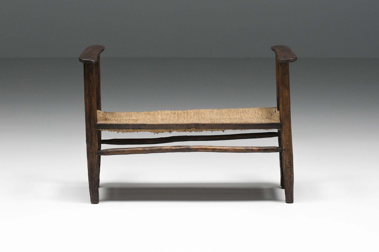 "Art Populaire" Folk Art Stool From The Auvergne, Mid Century Rustic 1800's photo furniture