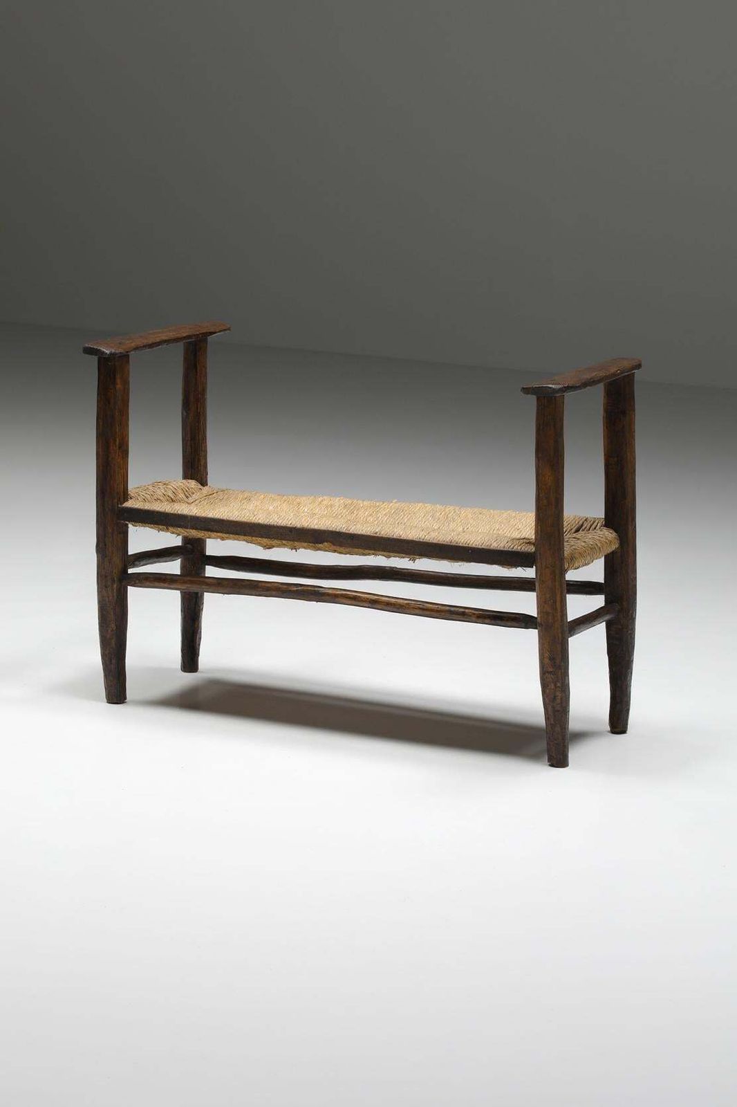 "Art Populaire" Folk Art Stool From The Auvergne, Mid Century Rustic 1800's photo 1010.0