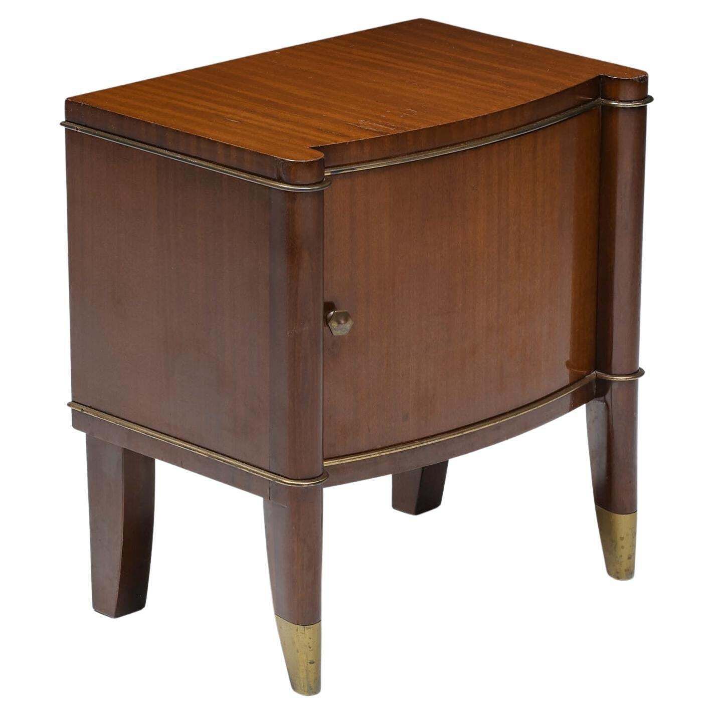 De Coene Brown Bed Side Table, Art Deco, Henry Van De Velde, 1960's