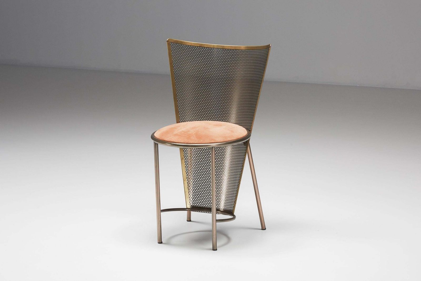 photo furniture Post Modern Frans Van Praet '92 Brass Chairs, World Expo Belgian Pavillion
