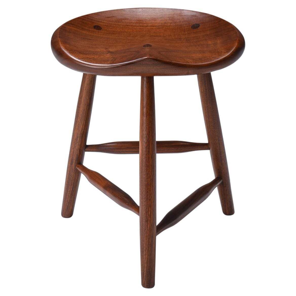 Studio Furniture American Craft Stool Mid Century Modern 1960s USA