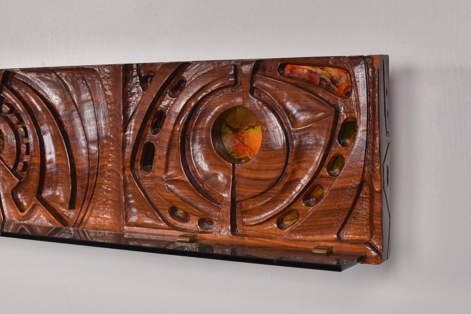 S. Pinna Wooden Wall Piece Italian Mid Century photo furniture