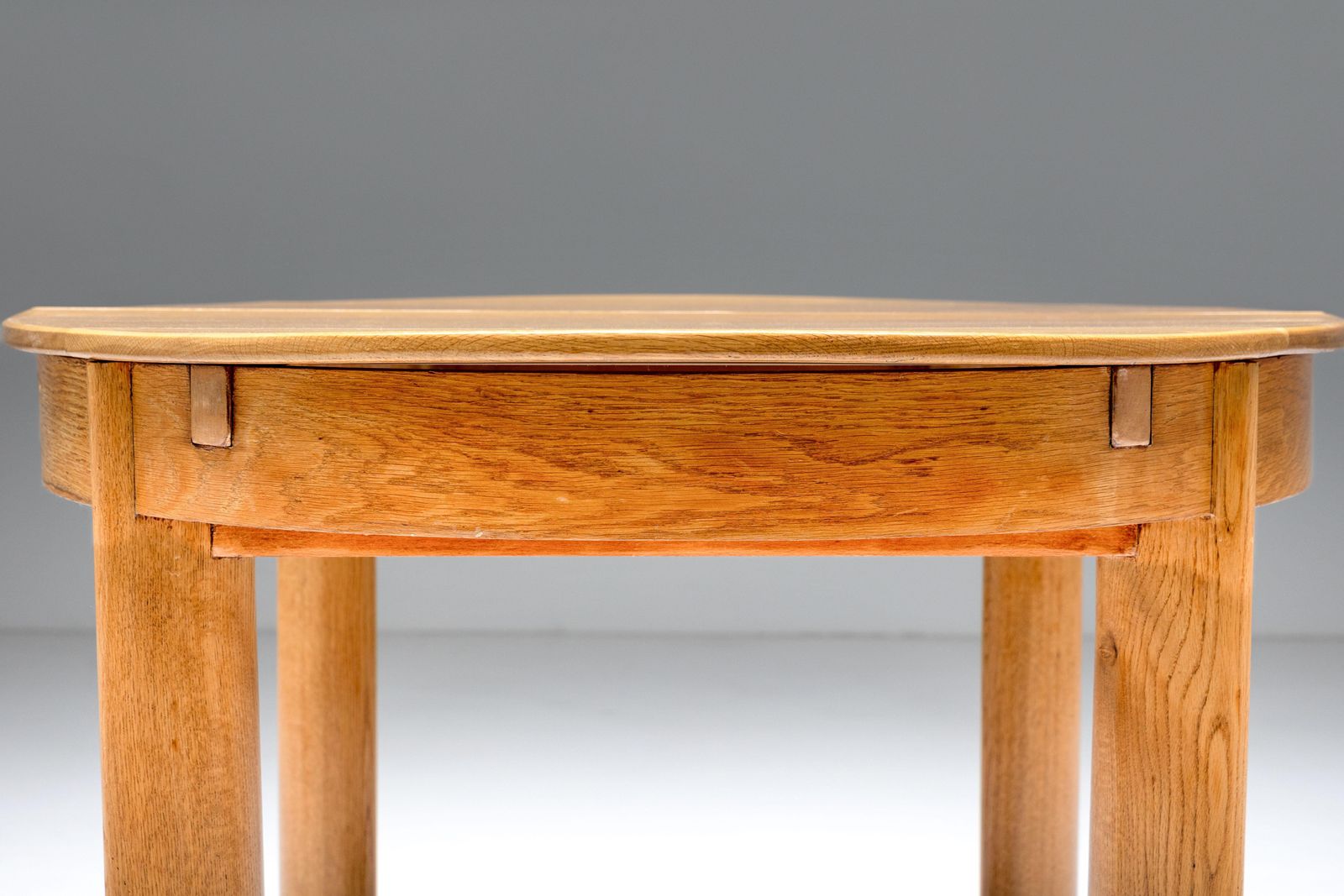 Rationalist Oval Dining Table In Oak, Holland, 1920s photo vinterior