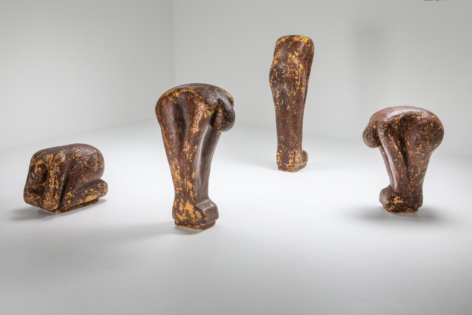 Art Series Of Figural Sculptures In Tempex Plaster photo